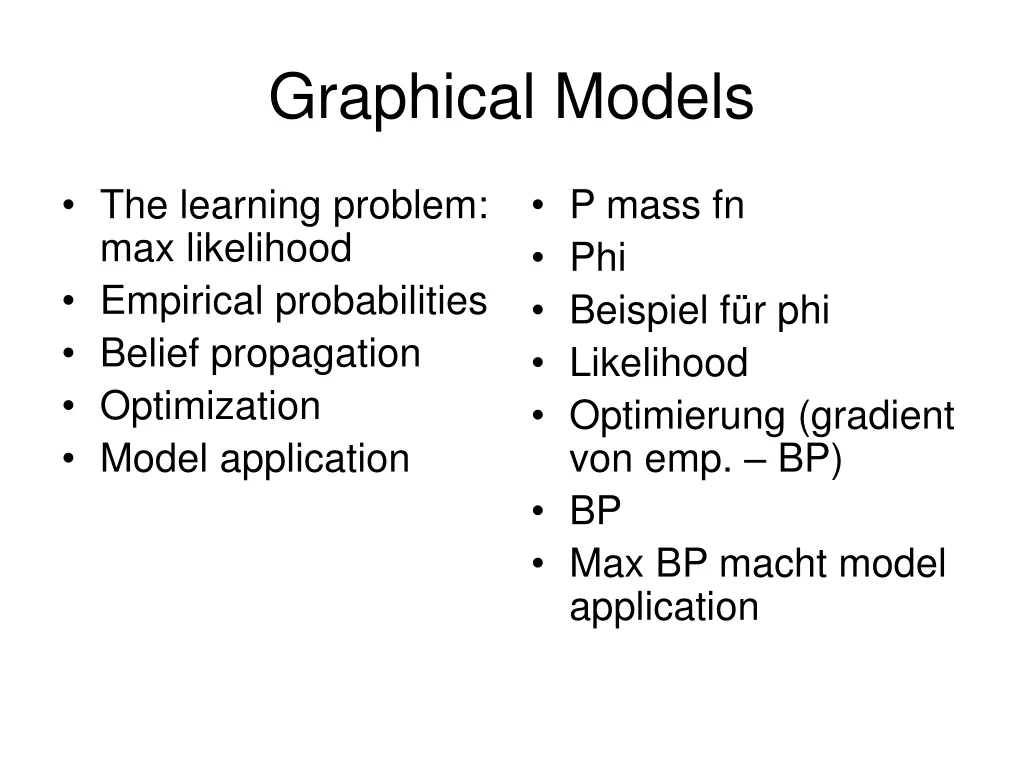 graphical models