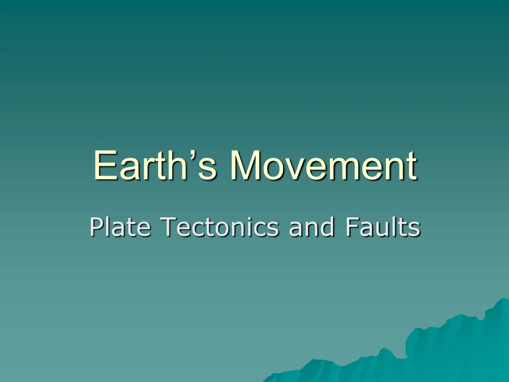 earth s movement