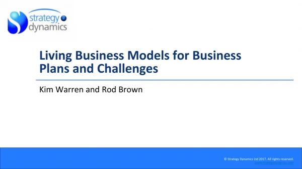 Living Business Models for Business Plans and Challenges