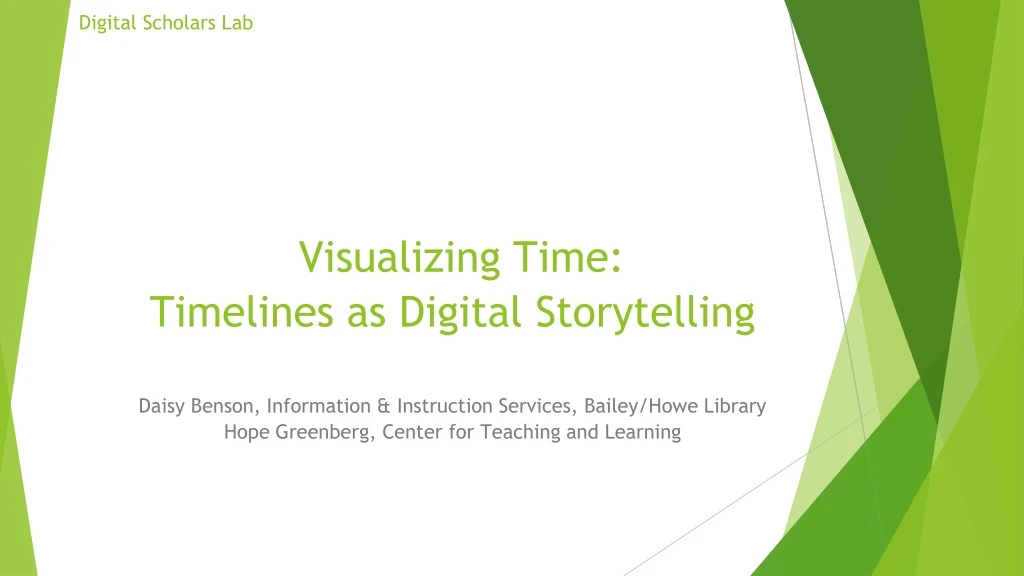 visualizing time timelines as digital storytelling
