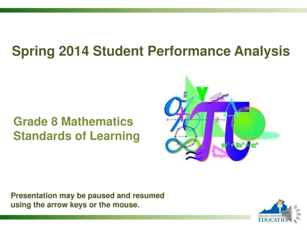 spring 2014 student performance analysis