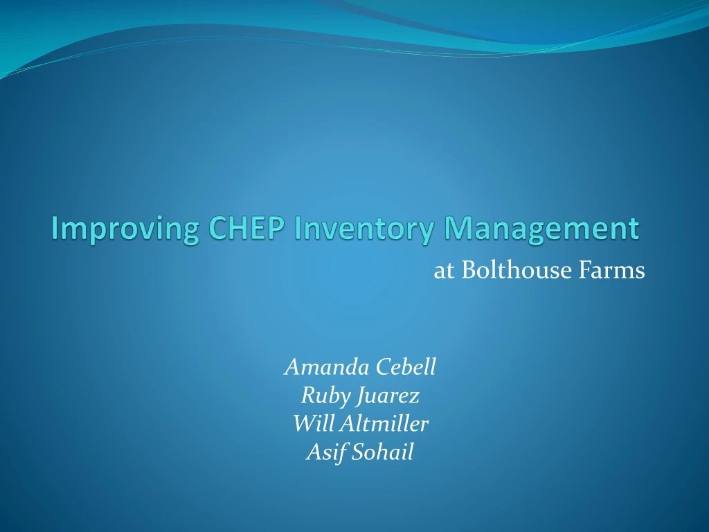 improving chep inventory management