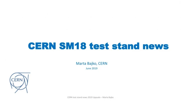 CERN SM18 test stand news