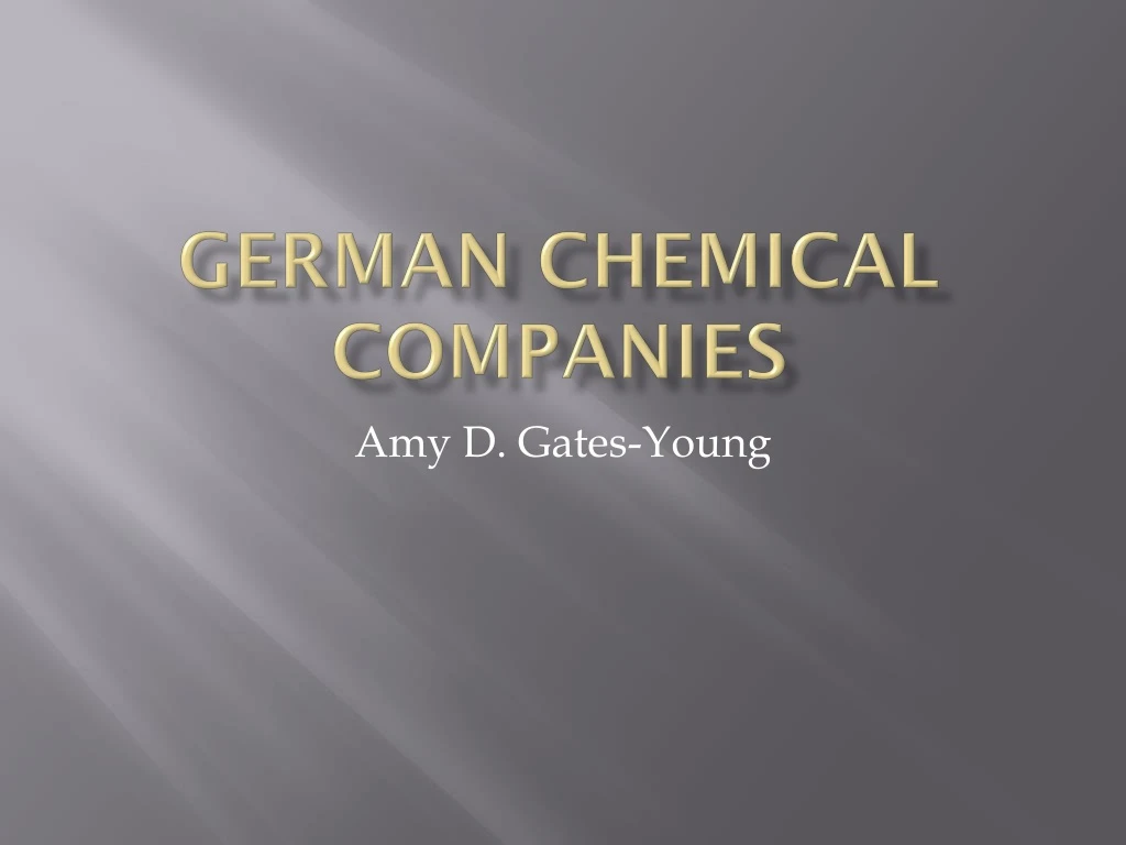 german chemical companies