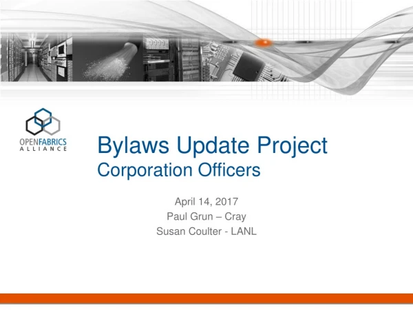 Bylaws Update Project Corporation Officers