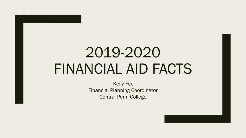 2019 2020 financial aid facts
