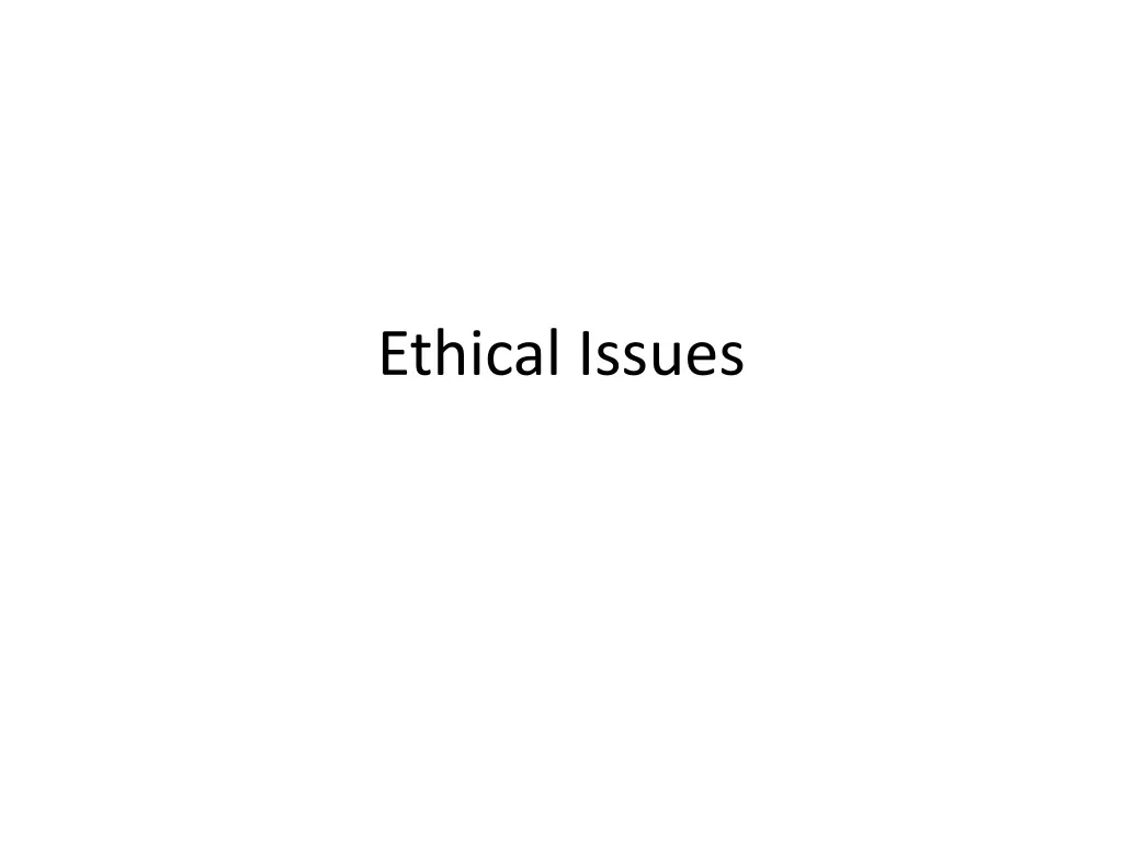 ethical issues