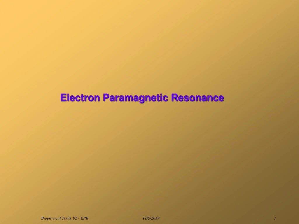 electron paramagnetic resonance