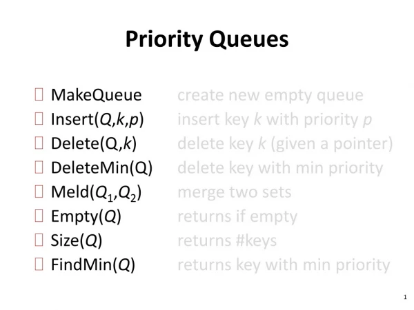 Priority Queues