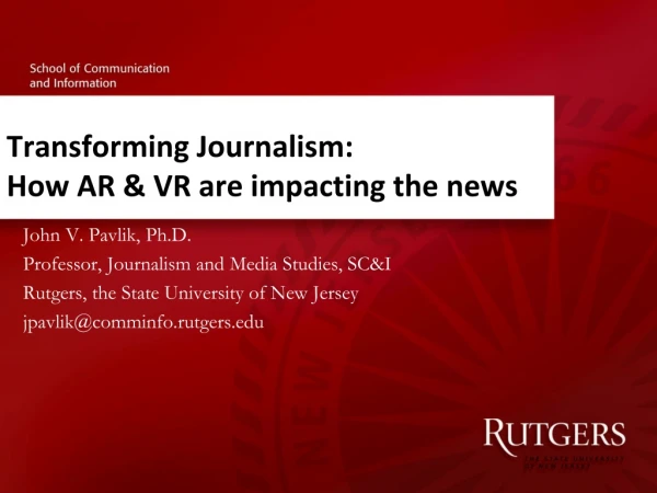 Transforming Journalism: How AR &amp; VR are impacting the news
