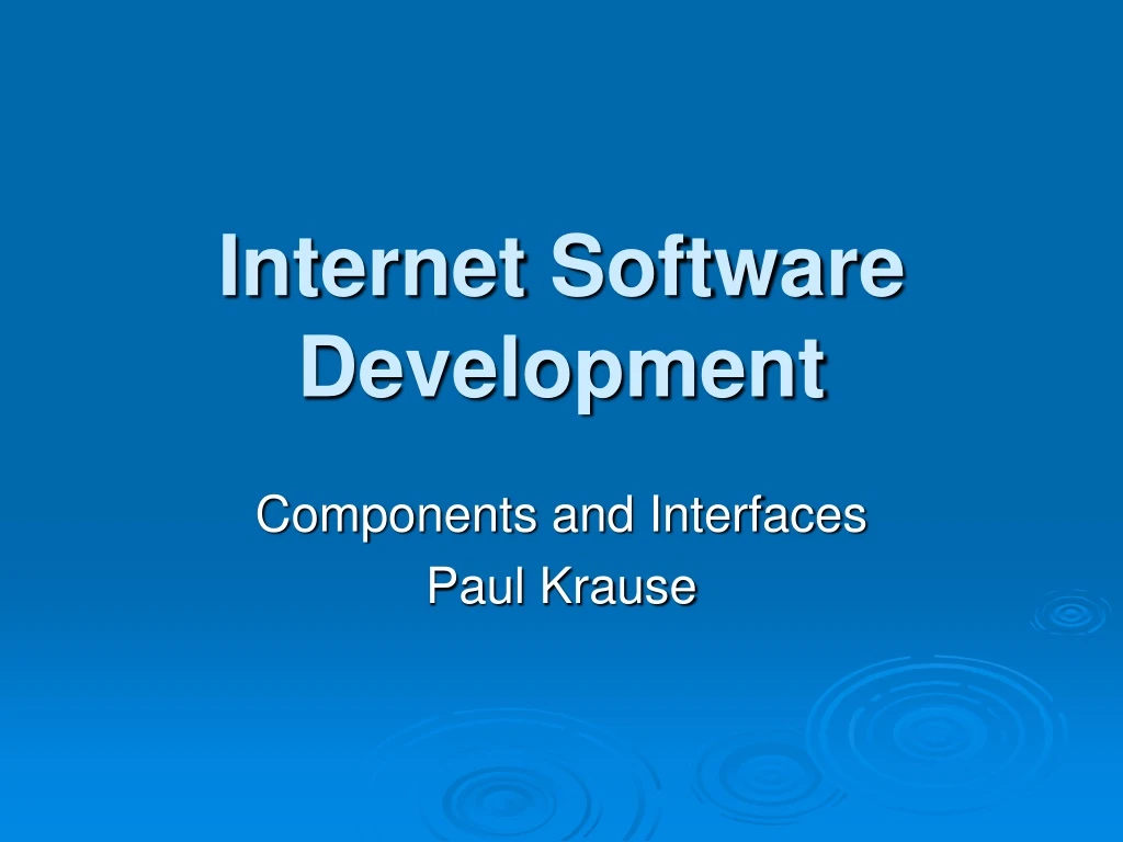 internet software development