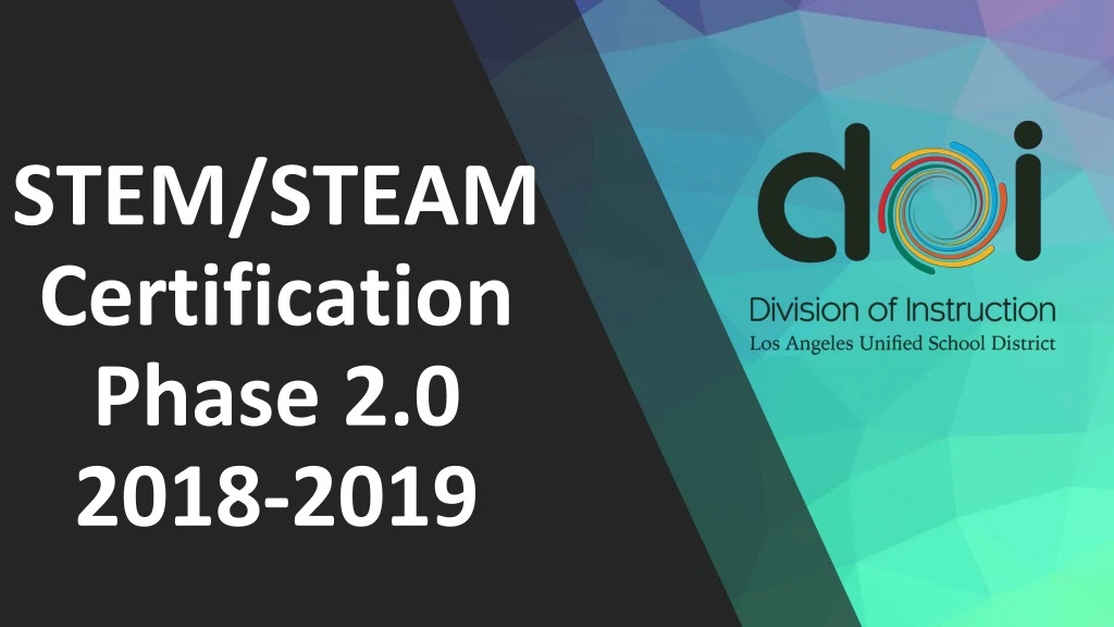 stem steam certification phase 2 0 2018 2019