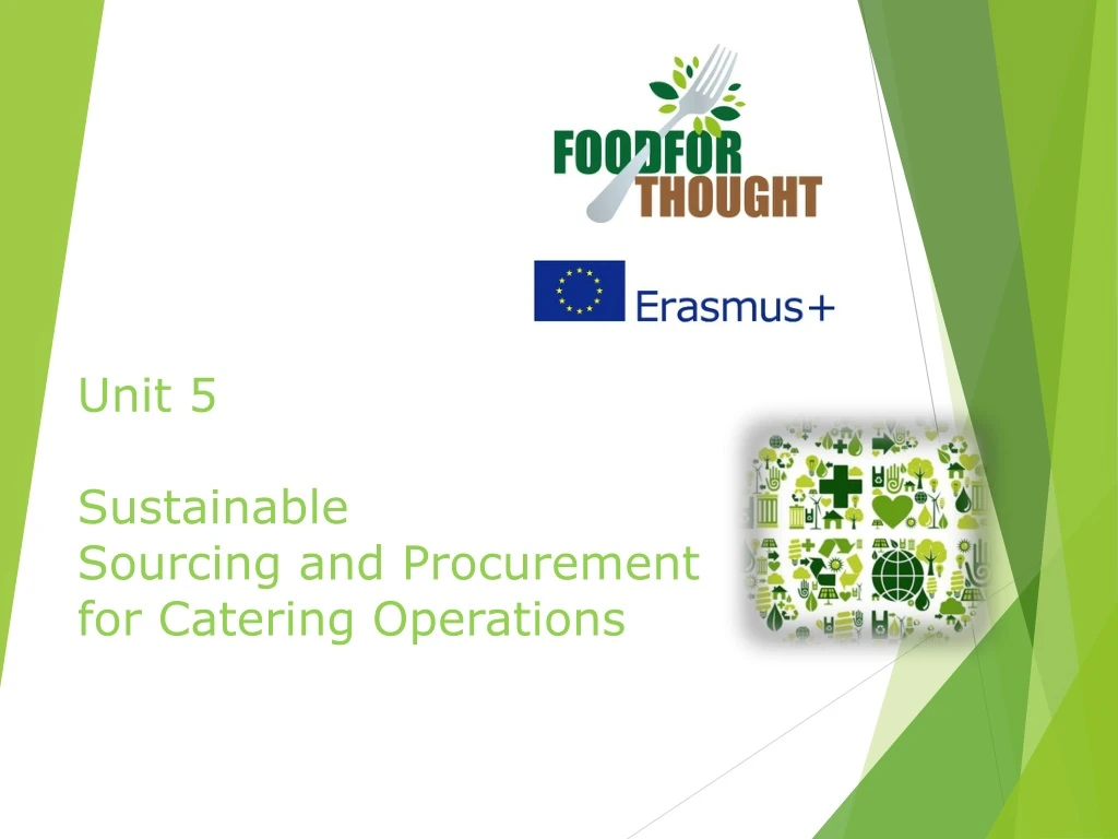 unit 5 sustainable sourcing and procurement for catering operations