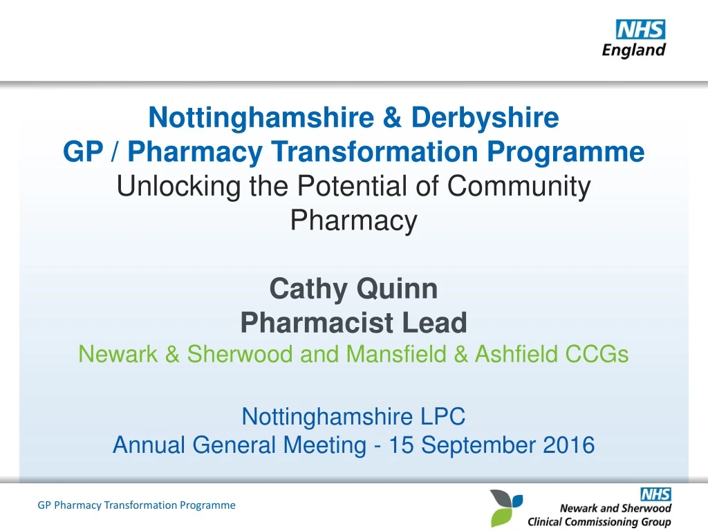 nottinghamshire derbyshire gp pharmacy
