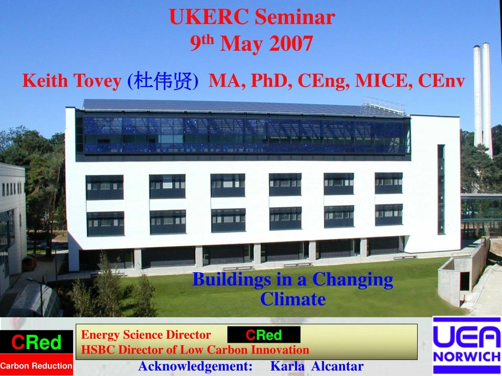 ukerc seminar 9 th may 2007