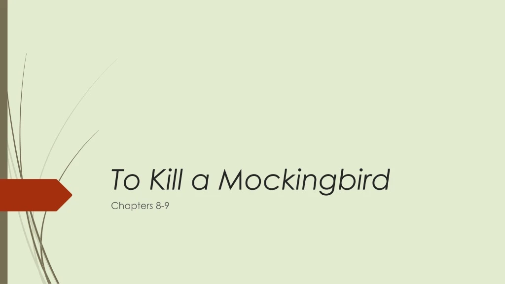 to kill a mockingbird