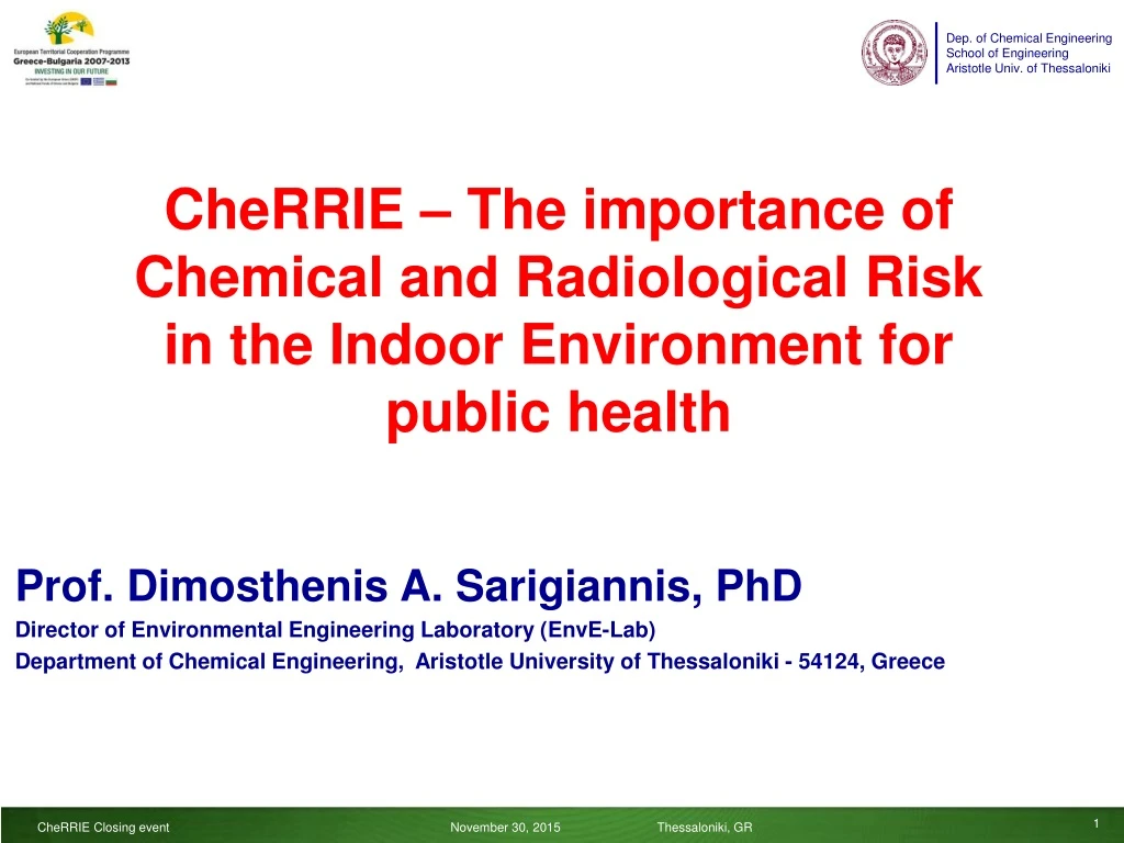 cherrie the importance of chemical