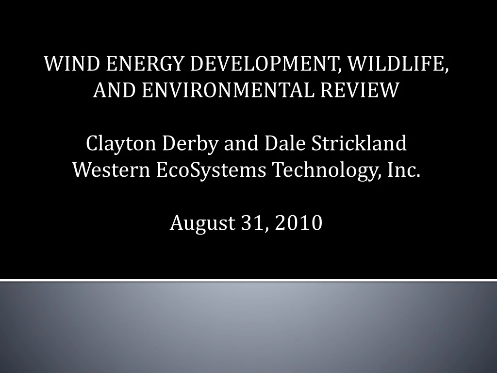 wind energy development wildlife
