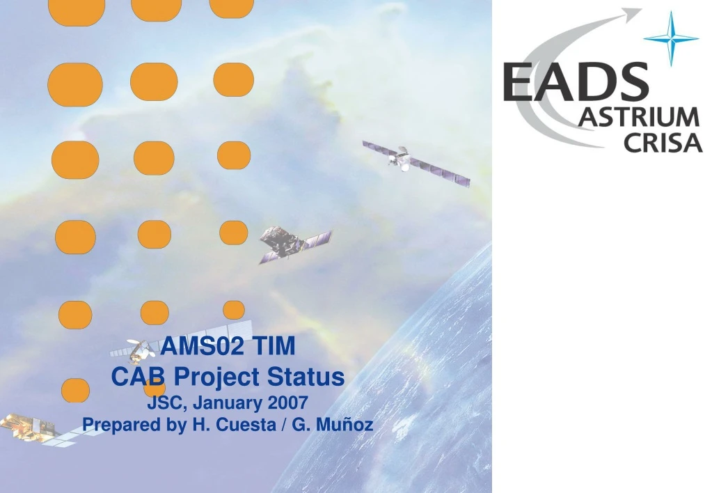 ams02 tim cab project status jsc january 2007