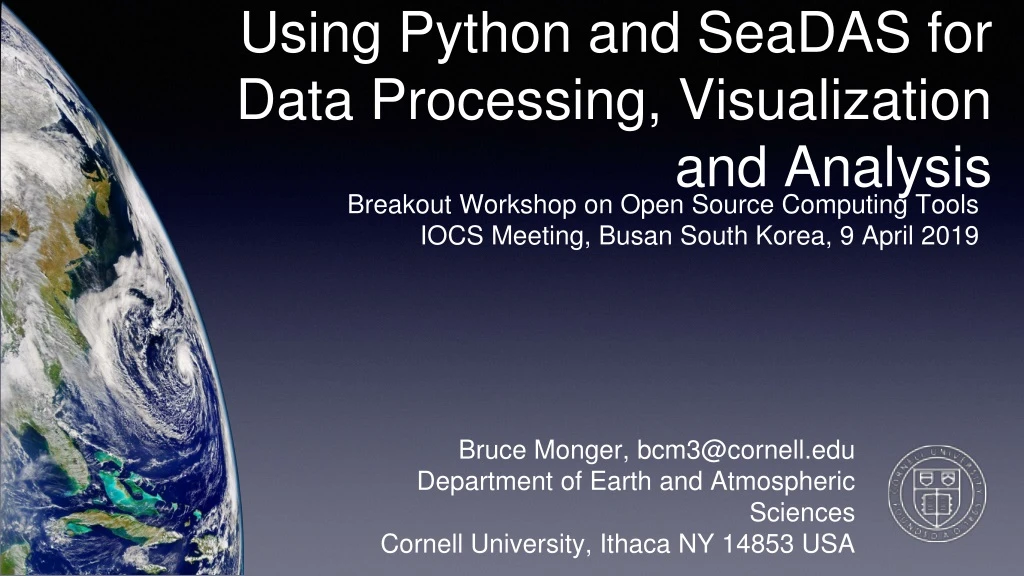 using python and seadas for data processing visualization and analysis
