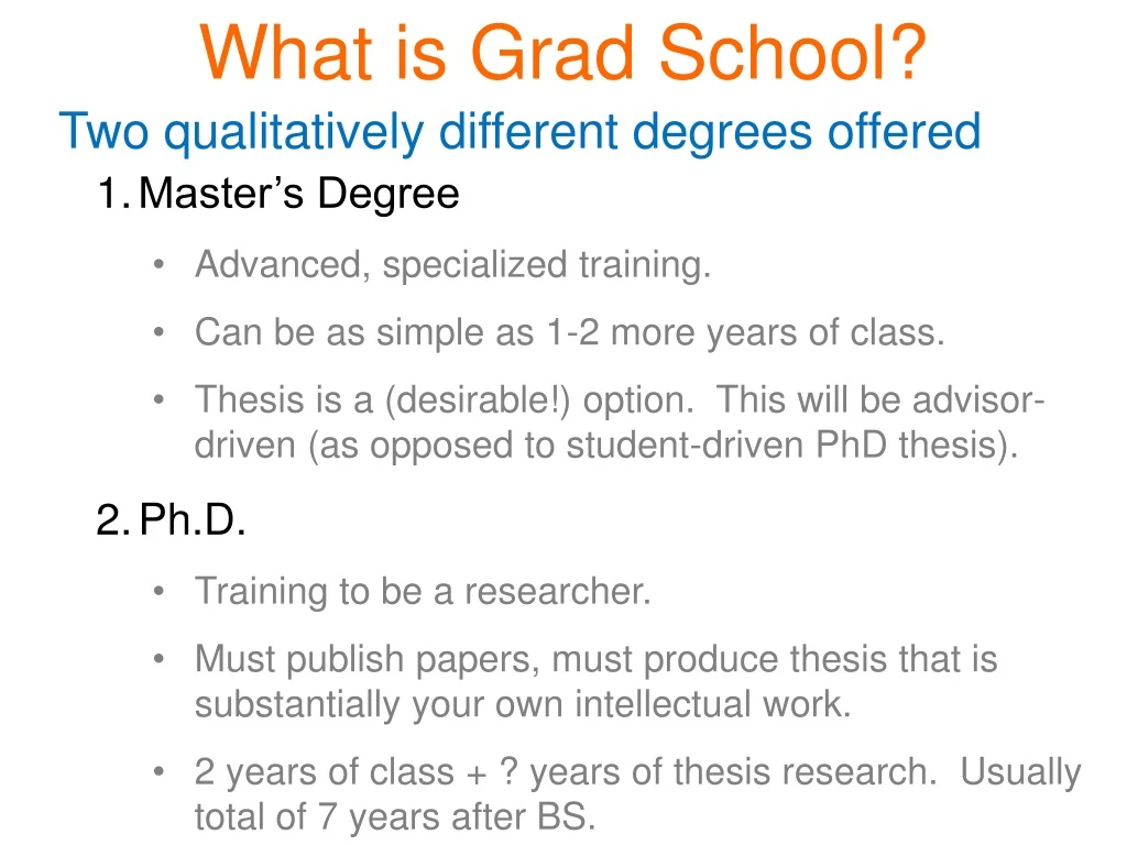 what is grad school