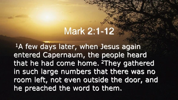 Mark 2:1-12