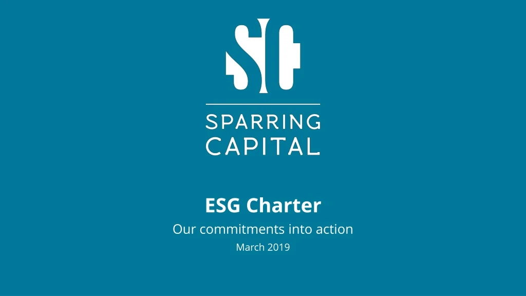 esg charter our commitments into action march 2019