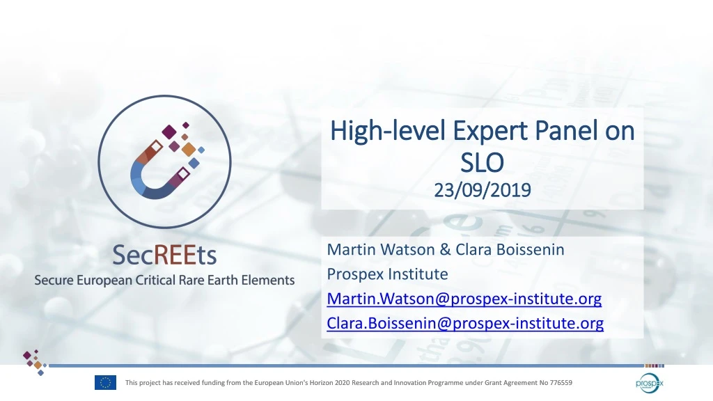 high level expert panel on slo 23 09 2019