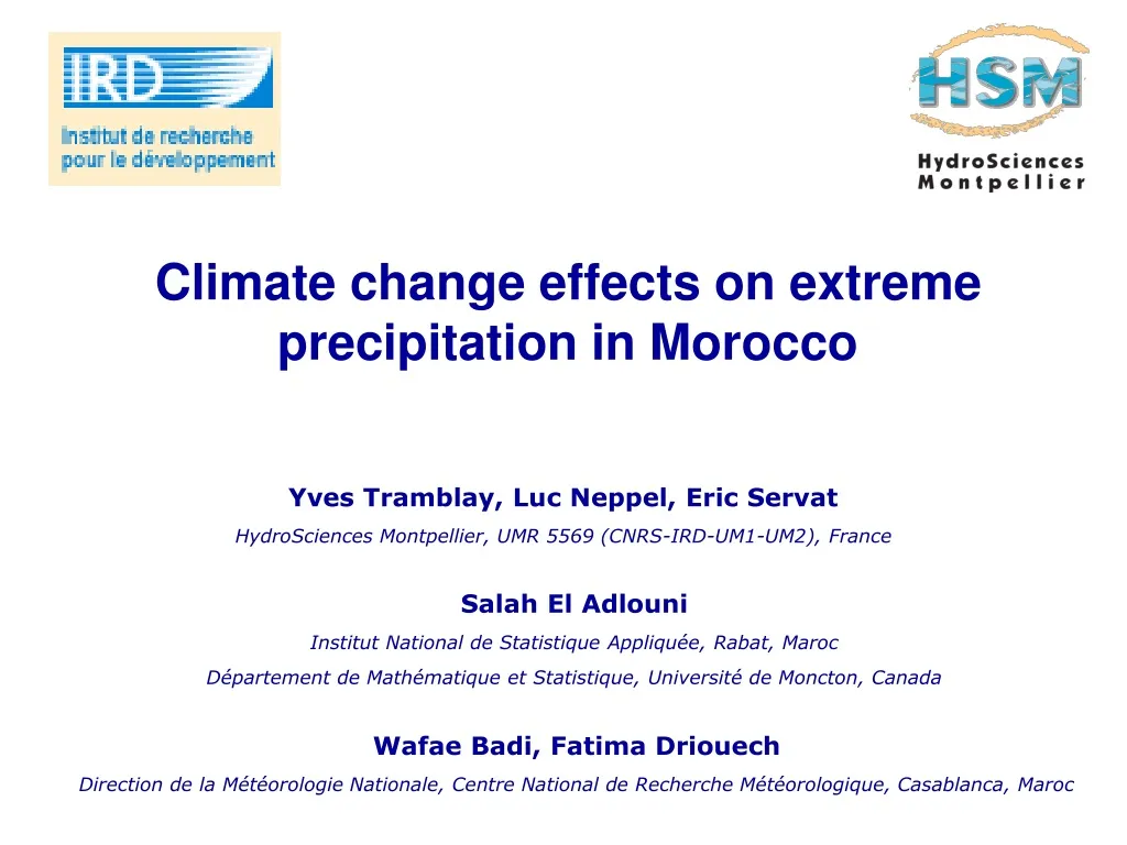 climate change effects on extreme precipitation