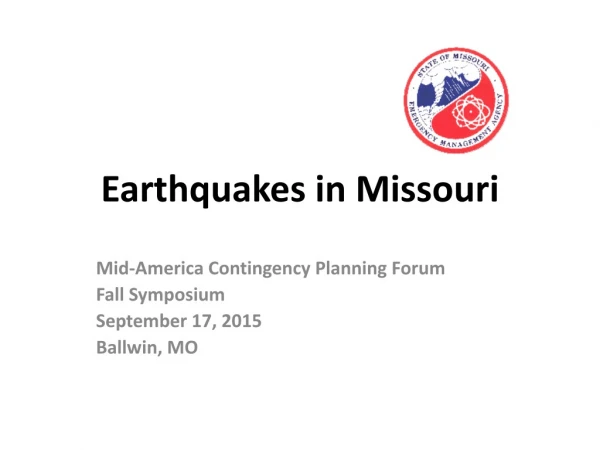 Earthquakes in Missouri