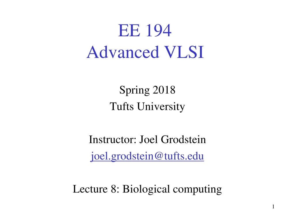 ee 194 advanced vlsi