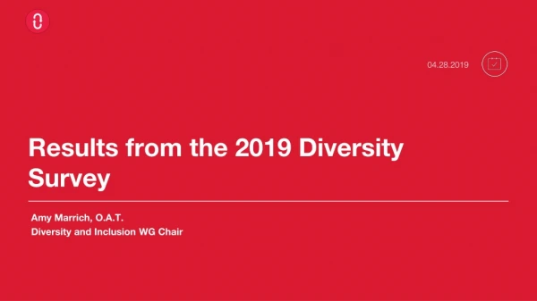 Results from the 2019 Diversity Survey
