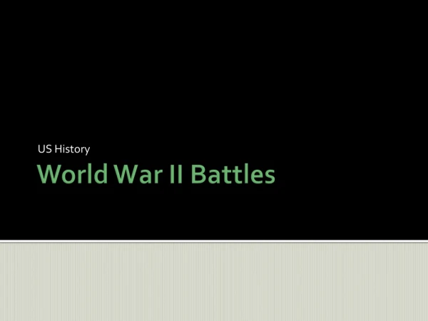 World War II Battles