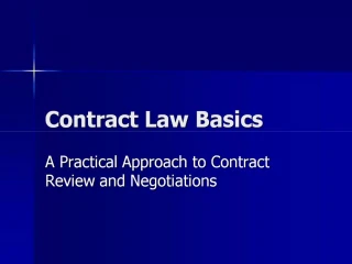 Contract Law Basics - slide 1