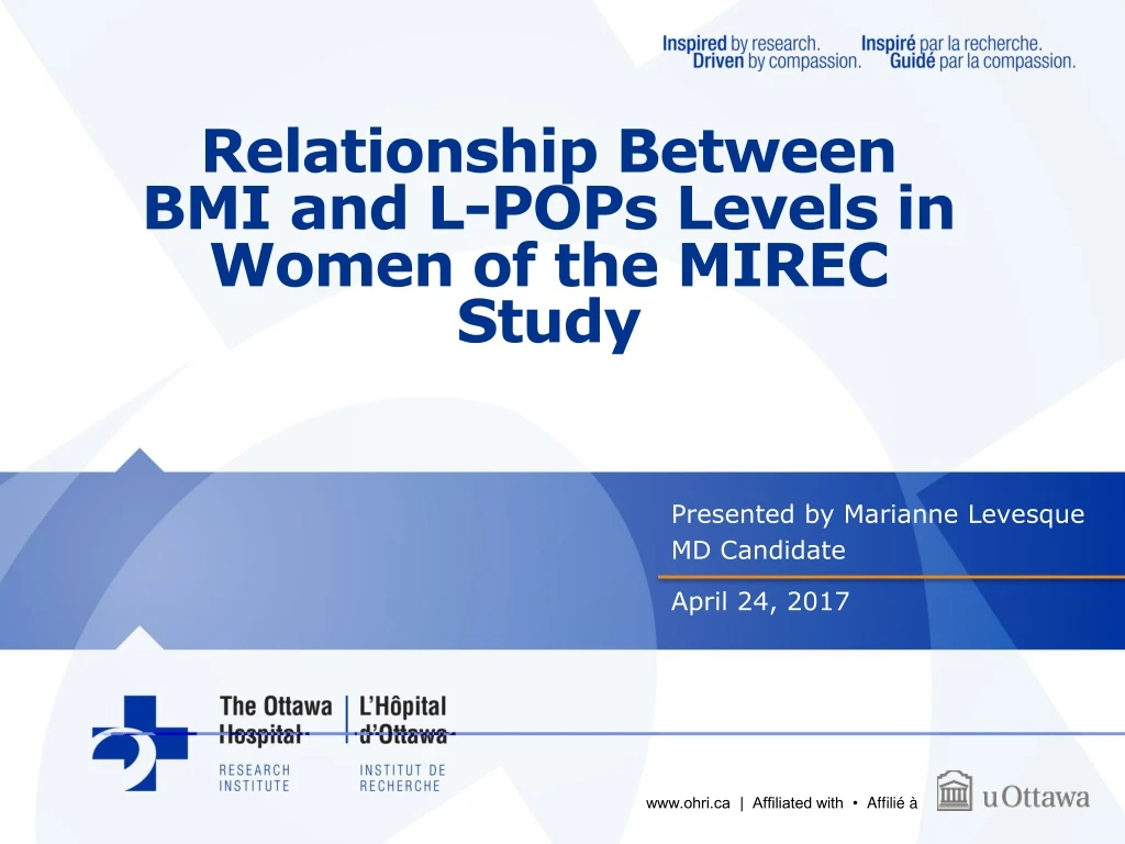 relationship between bmi and l pops levels in women of the mirec study