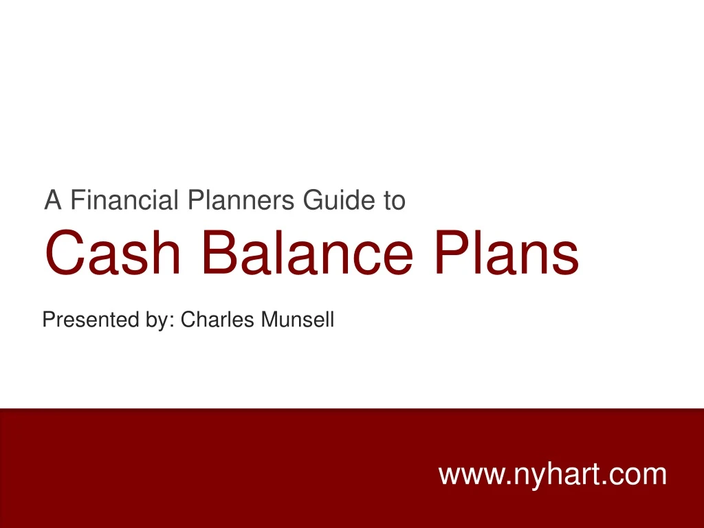 a financial planners guide to cash balance plans