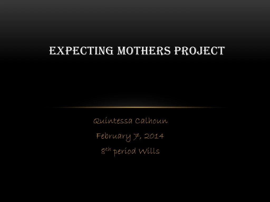 expecting mothers project