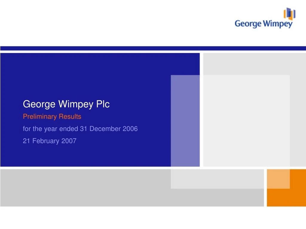 george wimpey plc