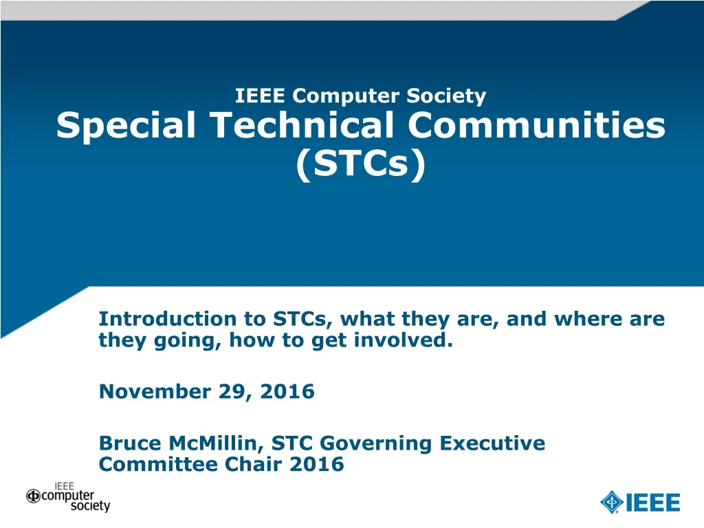 ieee computer society special technical communities stcs