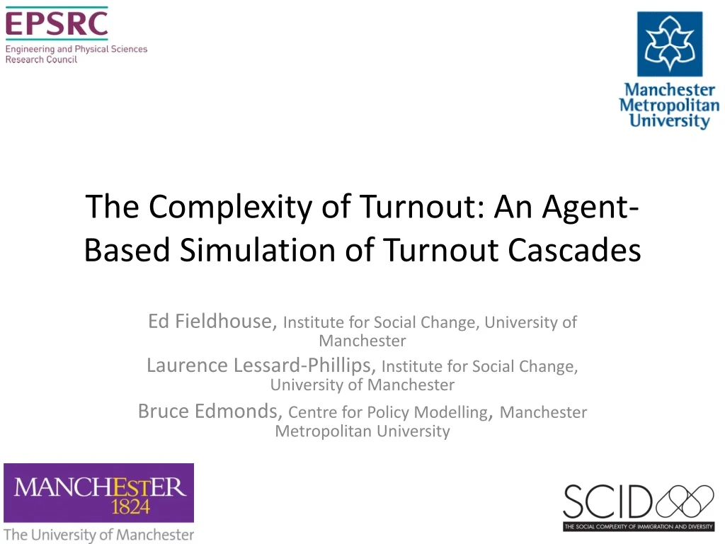 the complexity of turnout an agent based simulation of turnout cascades