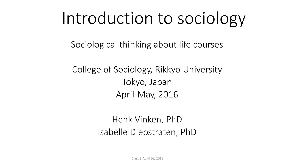 introduction to sociology