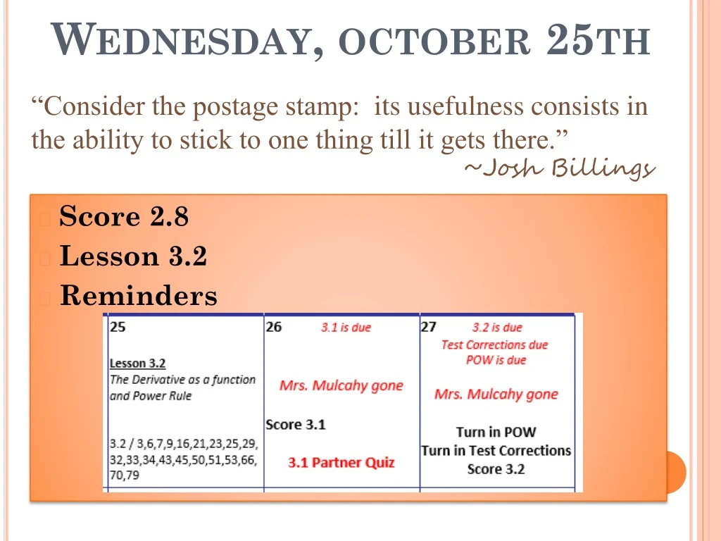 wednesday october 25th
