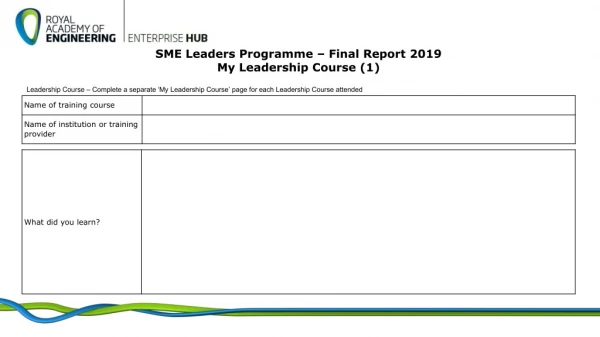 SME Leaders Programme – Final Report 2019 My Leadership Course (1)