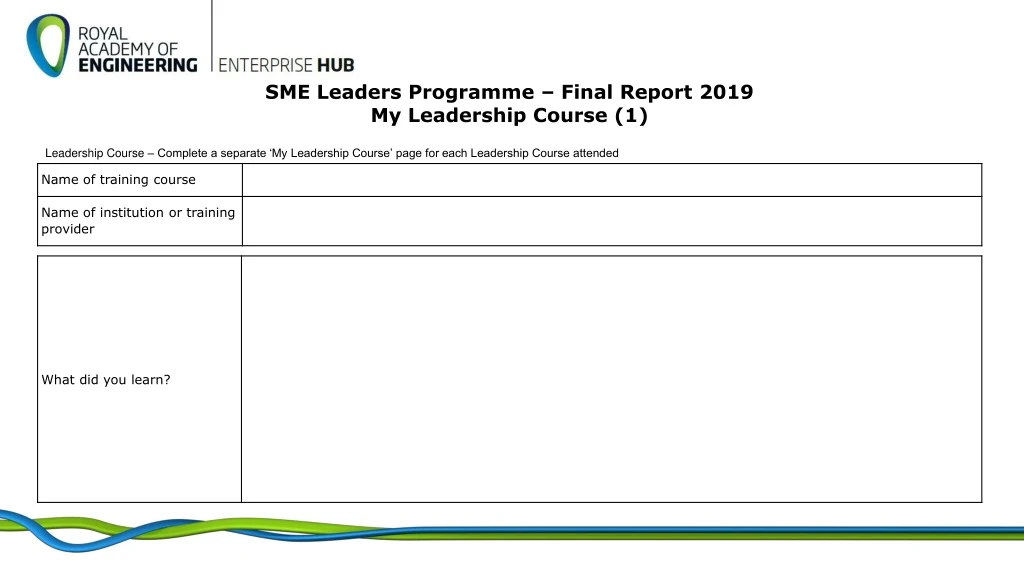 sme leaders programme final report 2019