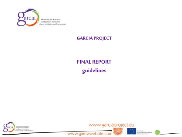 GARCIA PROJECT FINAL REPORT guidelines