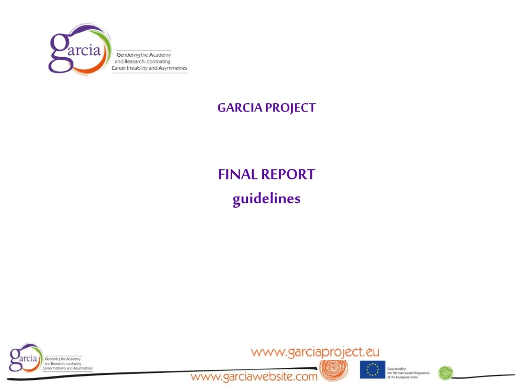 garcia project final report guidelines