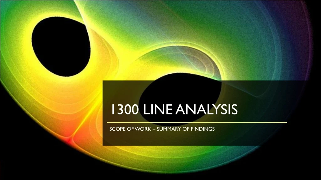 1300 line analysis