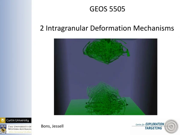 GEOS 5505 2 Intragranular Deformation Mechanisms