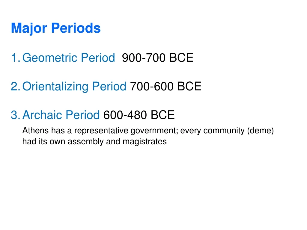 major periods geometric period