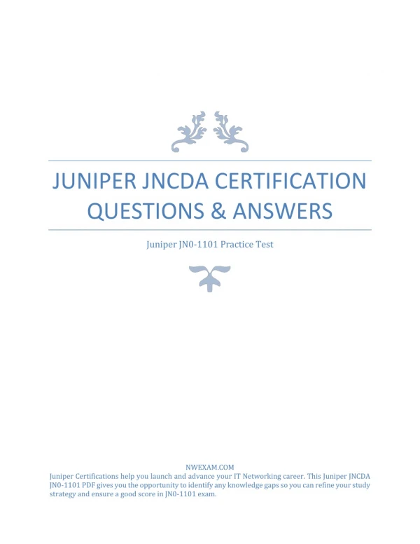 juniper jncda certification questions answers